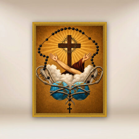 Imagen religiosa sobre tela "Franciscanos"