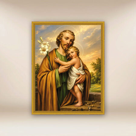 Imagen religiosa sobre tela San José