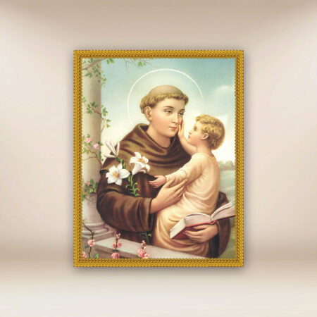 Imagen religiosa sobre tela San Antonio