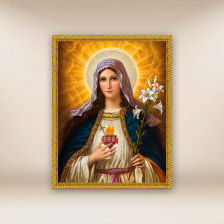 Imagen religiosa sobre tela Corazón de María