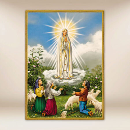 decoración litúrgica Virgen María de Fátima