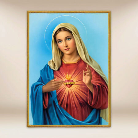Decoración litúrgica grande con imagen religiosa