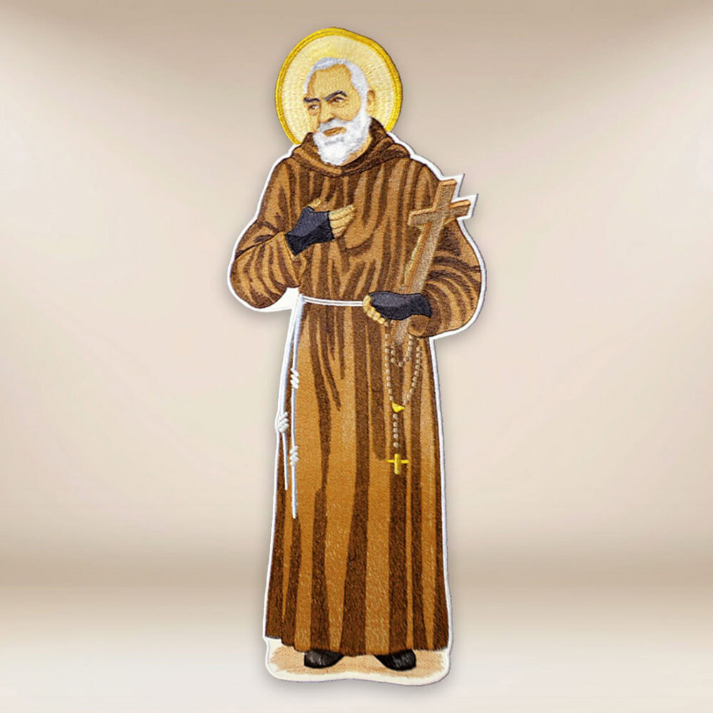 Aplicación bordada San Padre Pío
