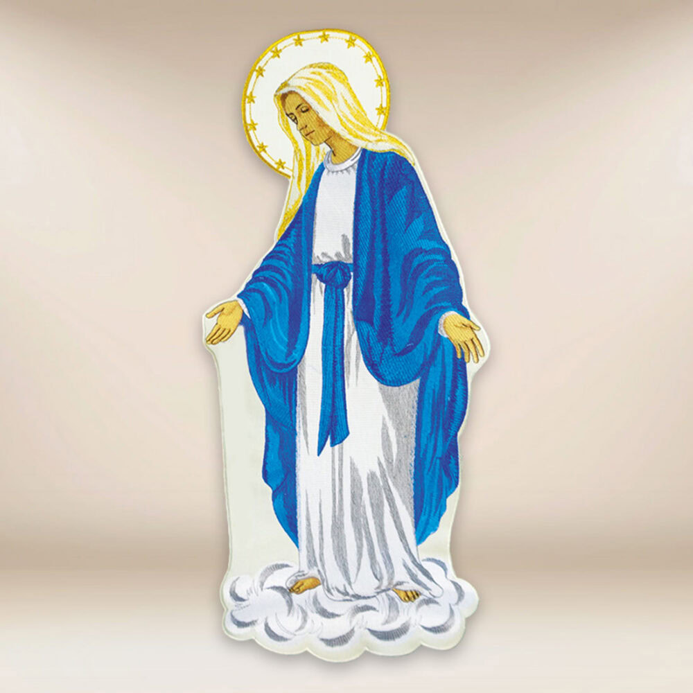 Aplicación bordada Madre de Dios Inmaculada