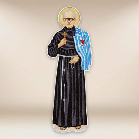 aplicación bordada San Maximiliano María Kolbe