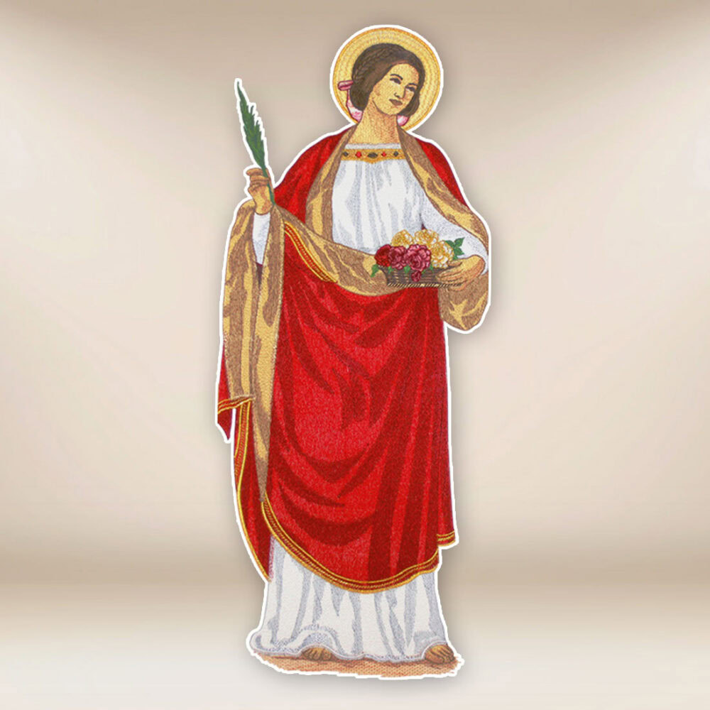 Aplicación bordada San Dorotea