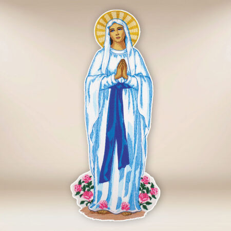 Aplicación bordada Madre de Dios de Lourdes