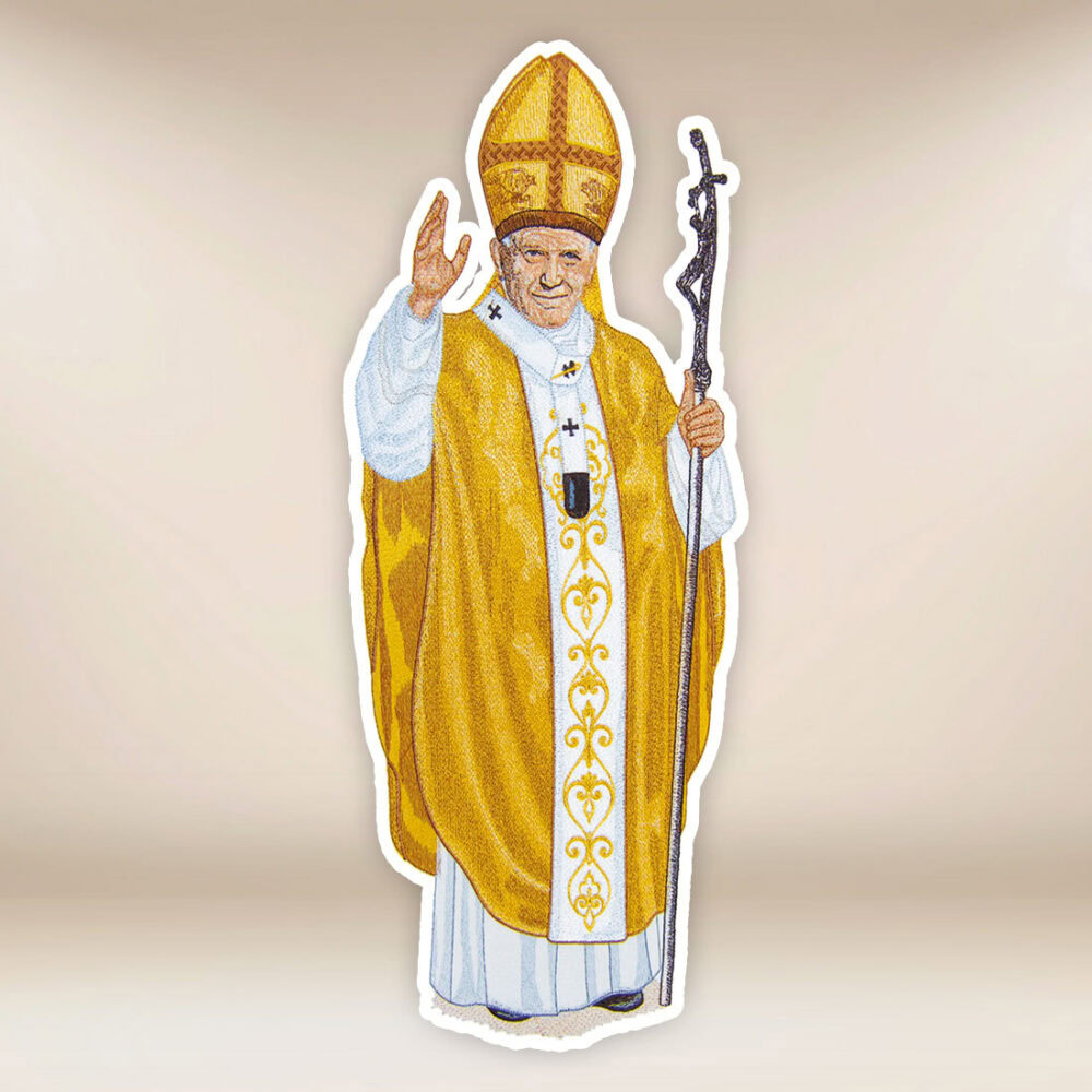 Aplicación bordada San Juan Pablo II