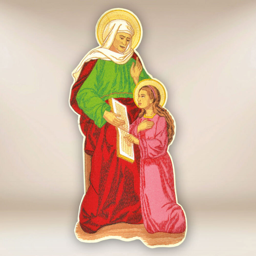 aplicación bordada Santa Ana