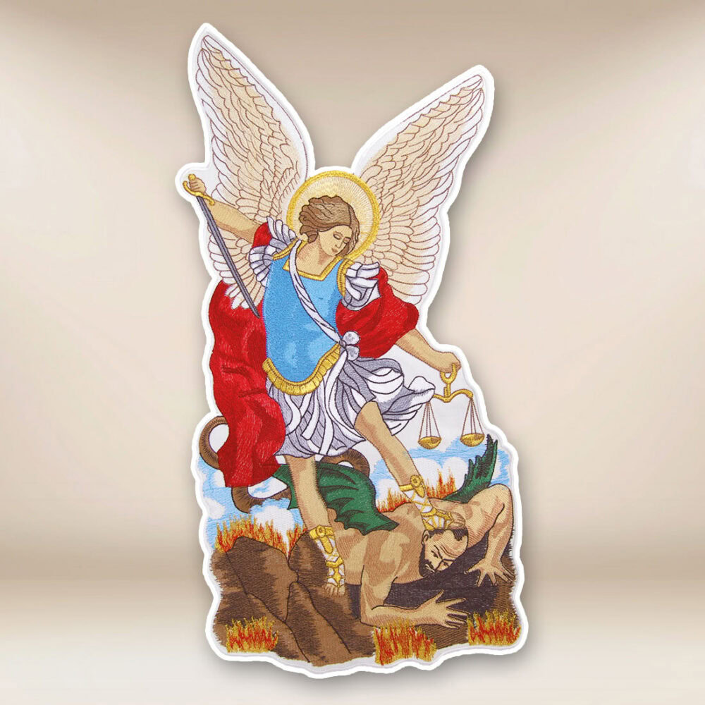 aplicación bordada San Miguel Arcángel