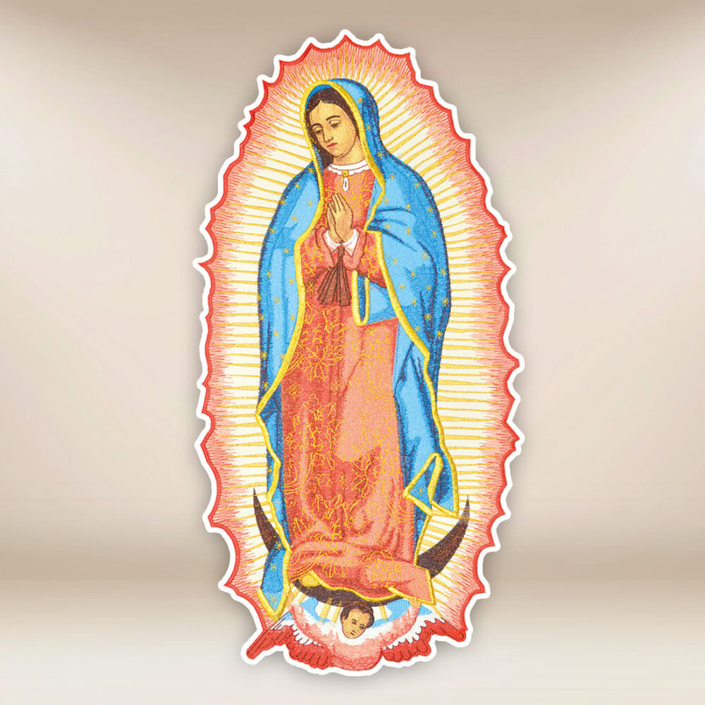 aplicación bordada Madre de Dios de Guadalupe