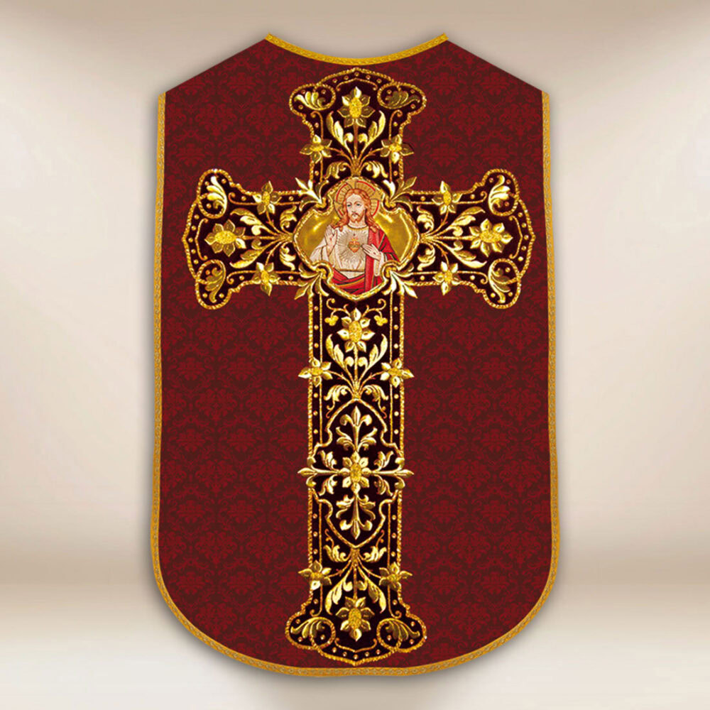 Casulla romana réplica Corazón de Jesús