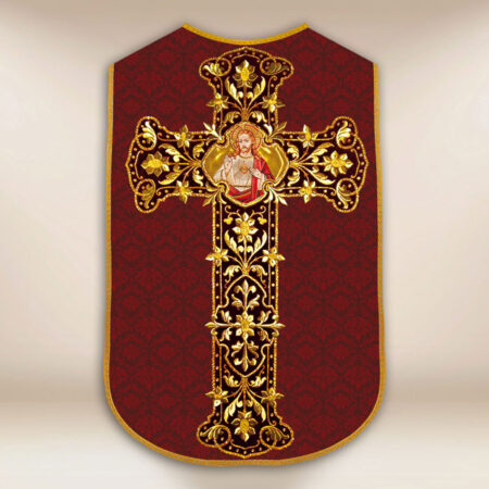 Casulla romana réplica Corazón de Jesús