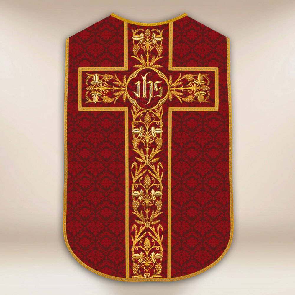 Casulla romana réplica IHS