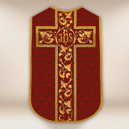 Casulla romana réplica roja IHS