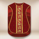Casulla romana réplica roja IHS
