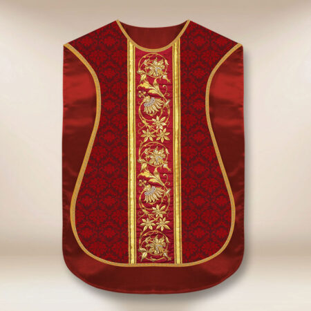 Casulla romana réplica roja IHS