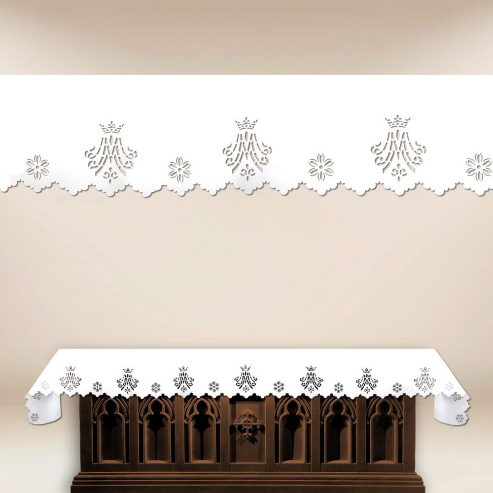 Mantel de altar calado Misterio de la Virgen María