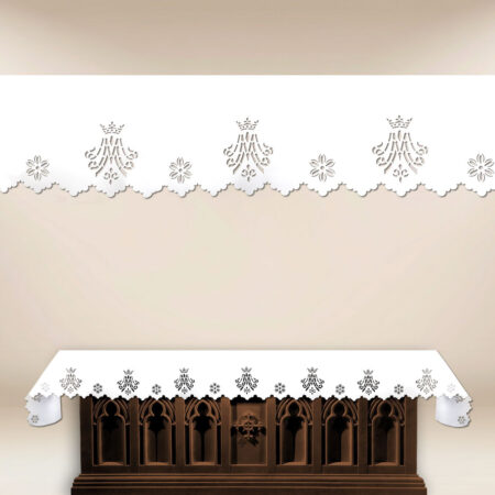 Mantel de altar calado Misterio de la Virgen María