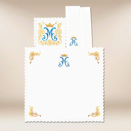 Ropa de altar para el cáliz mariana