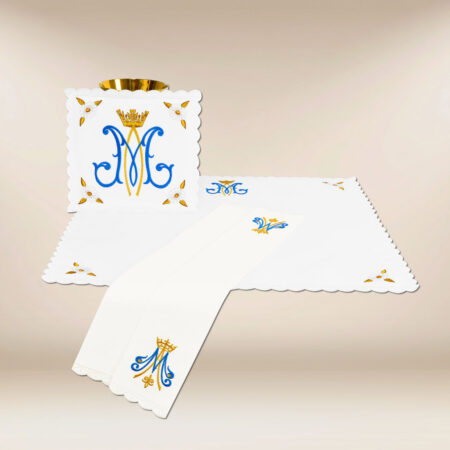 Ropa de altar para el cáliz mariana