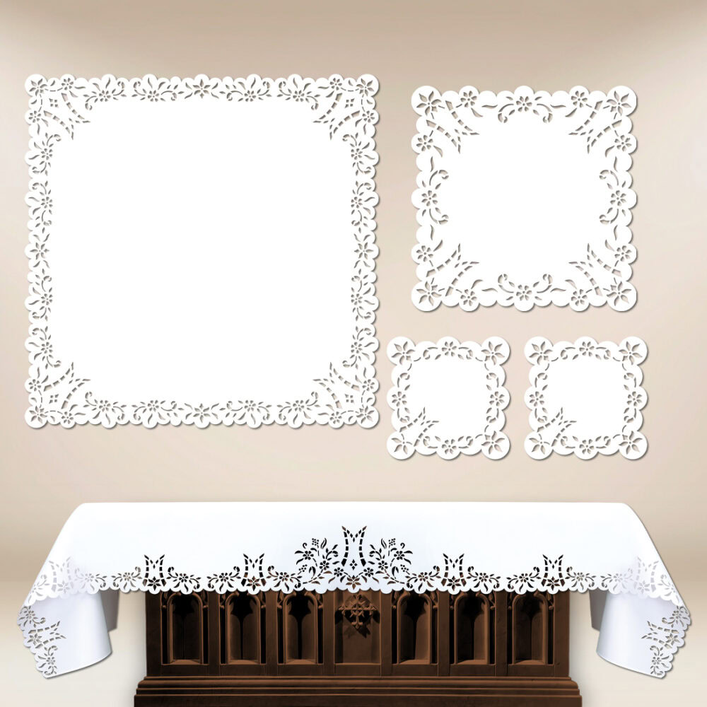 Juego calado para altar Luz Mariana