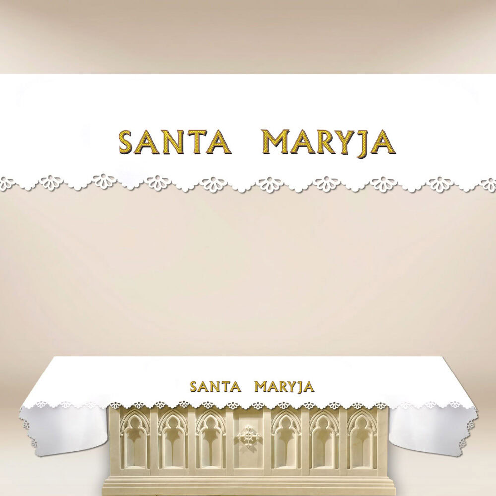 Mantel fotográfico calado láser "Santa María"