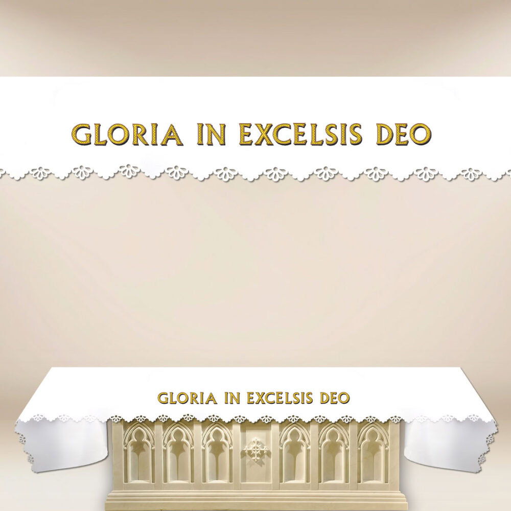 Mantel de altar calado "Gloria In Excelsis Deo"