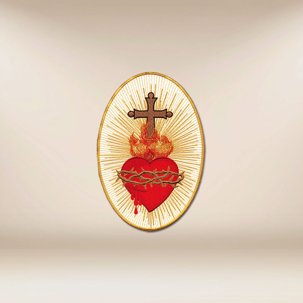 Aplicación bordada Corazón de Jesús