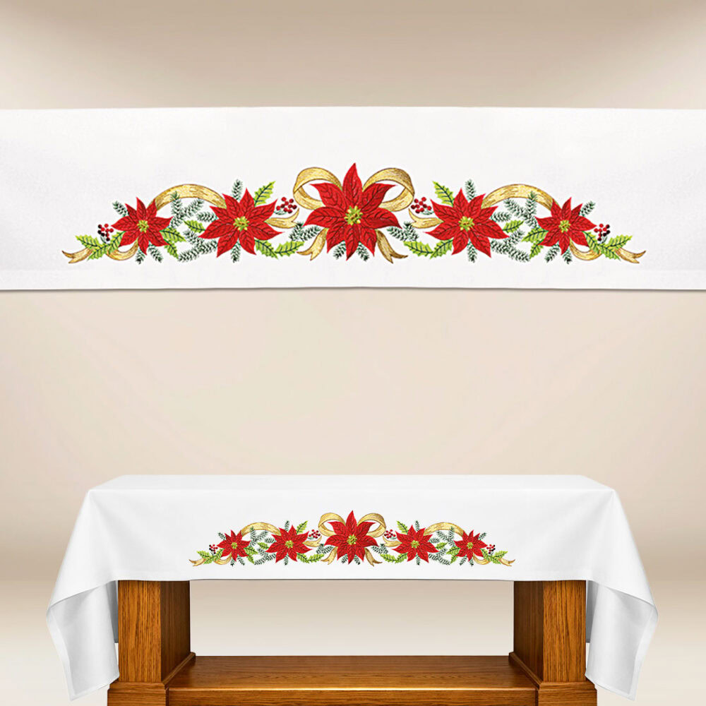 Mantel bordado Sagrada Familia