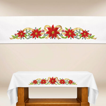 Mantel bordado Sagrada Familia