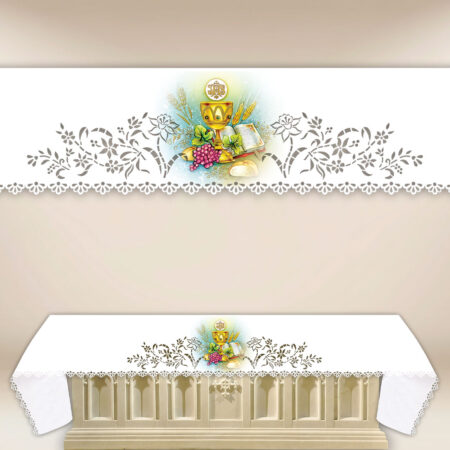 Mantel de altar calado con impresión