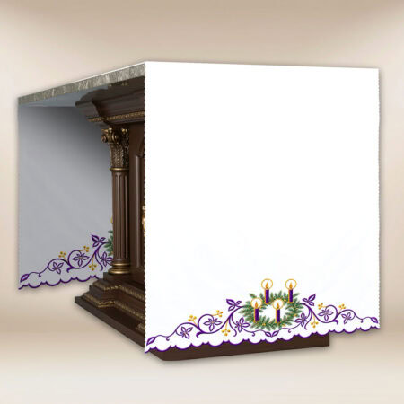 Mantel de adviento con bordado