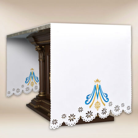 mantel de altar mariano bordado