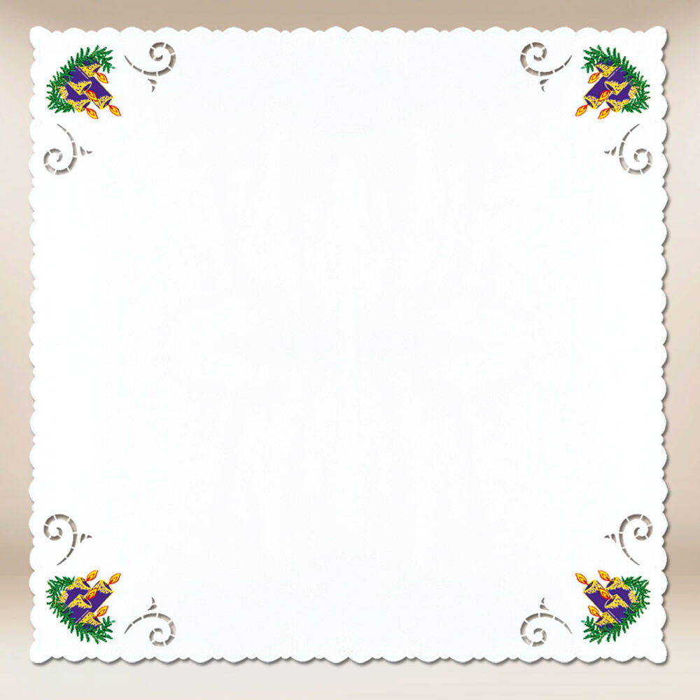 Cubierta bordada de Adviento 95×95