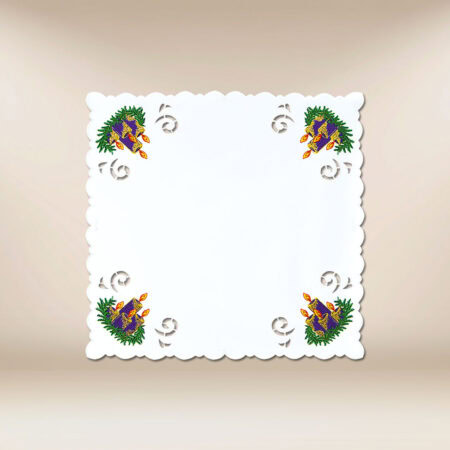 Cubierta bordada de Adviento 45×45