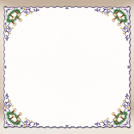 Paño bordado Adventual con Corona 95x95