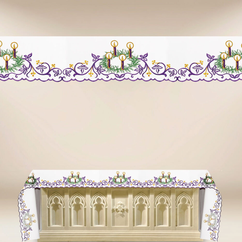 Mantel bordado Adviento con Corona