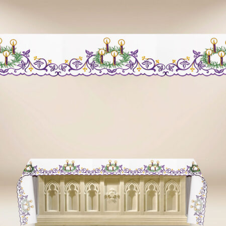 Mantel bordado Adviento con Corona