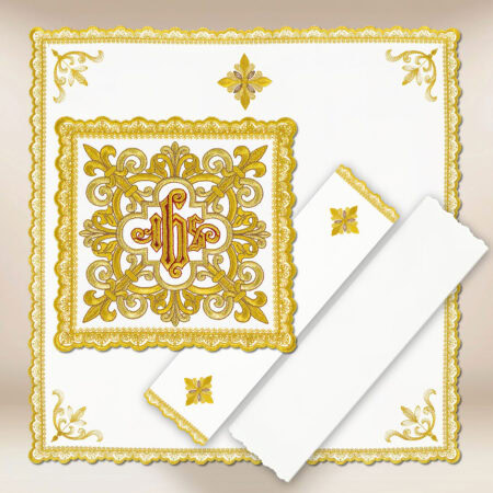 Ropa de altar para el cáliz Gold Rozetka