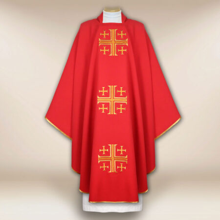 Casulla bordada Cruz de Jerusalén