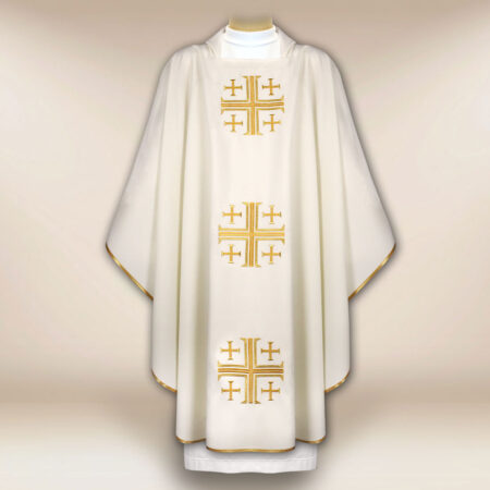 Casulla bordada Cruz de Jerusalén