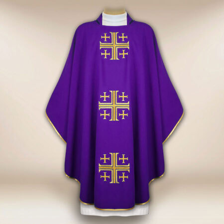 Casulla bordada Cruz de Jerusalén
