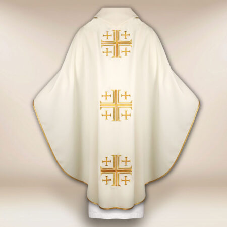 Casulla bordada Cruz de Jerusalén