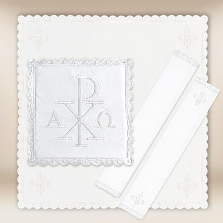 Ropa de altar para el cáliz blanca