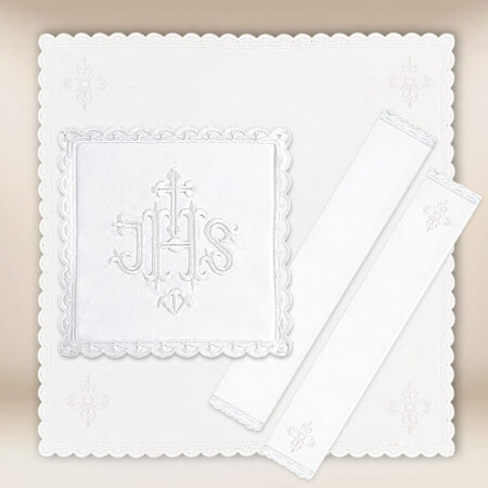 Ropa de altar para el cáliz blanca
