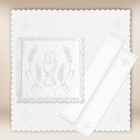 Ropa de altar para el cáliz blanca