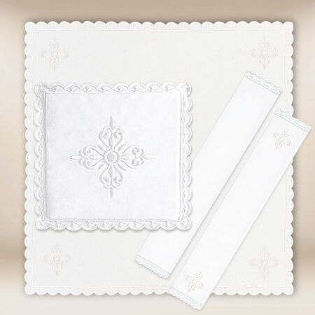 Ropa de altar para el cáliz blanca