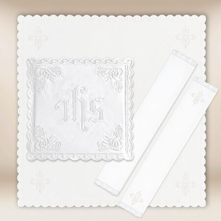 Ropa de altar para el cáliz blanca