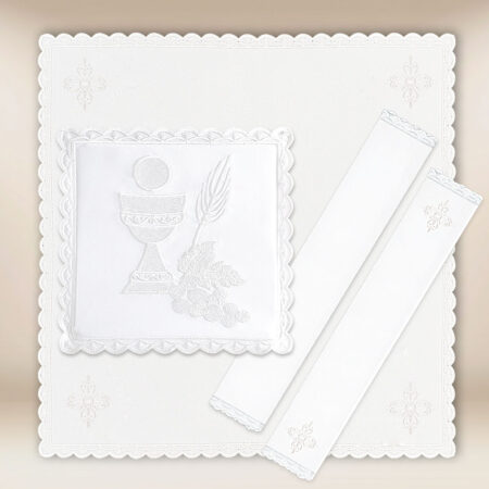 Ropa de altar para el cáliz blanca